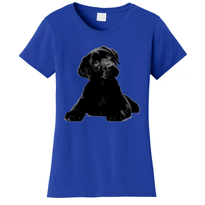 Cute Black Lab Puppy Dog Animal Lover Gift Women's T-Shirt