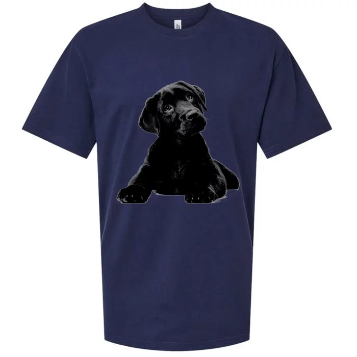 Cute Black Lab Puppy Dog Animal Lover Gift Sueded Cloud Jersey T-Shirt