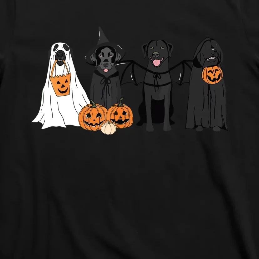 Cute Black Labrador Dog Halloween Pumpkin Labrador Dog Mom T-Shirt