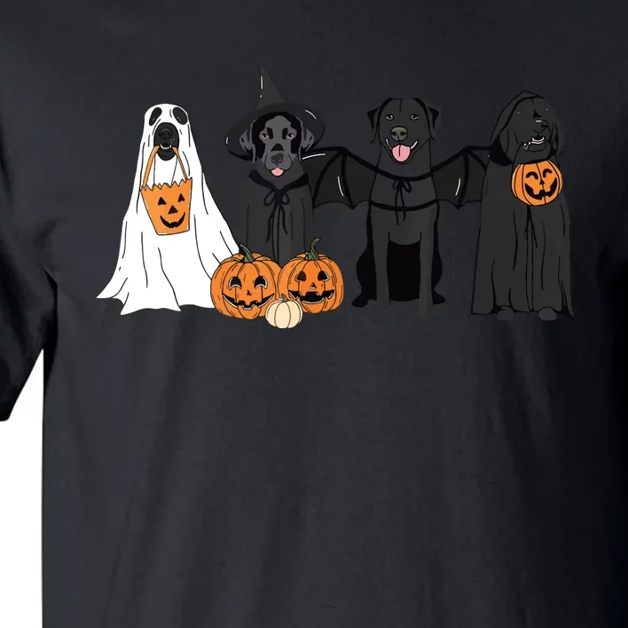 Cute Black Labrador Dog Halloween Pumpkin Labrador Dog Mom Tall T-Shirt