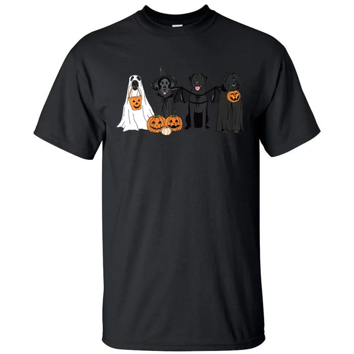 Cute Black Labrador Dog Halloween Pumpkin Labrador Dog Mom Tall T-Shirt