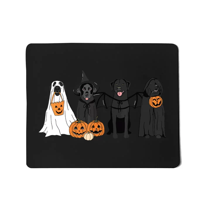 Cute Black Labrador Dog Halloween Pumpkin Labrador Dog Mom Mousepad