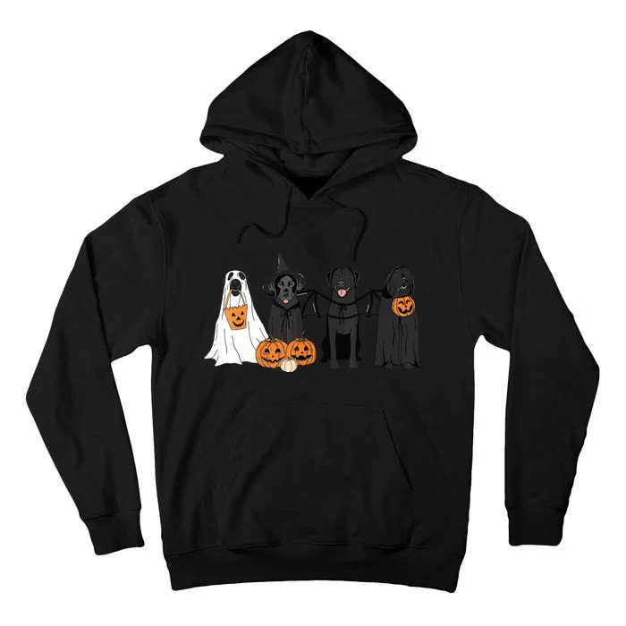 Cute Black Labrador Dog Halloween Pumpkin Labrador Dog Mom Tall Hoodie