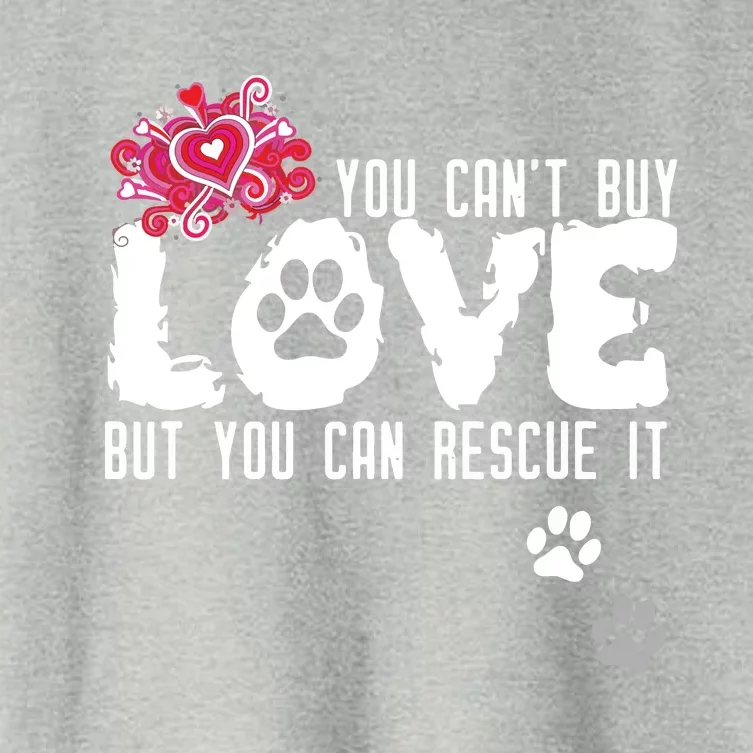 Cant Buy Love But You Can Rescue It Animal Shelter Women's Crop Top Tee