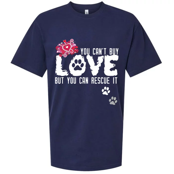 Cant Buy Love But You Can Rescue It Animal Shelter Sueded Cloud Jersey T-Shirt