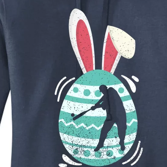 Cute Baseball Lover Easter Eggs Bunny Costume Easter Day Gift Women's Pullover Hoodie