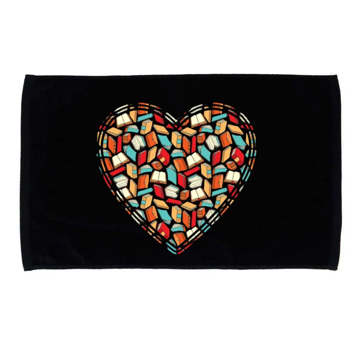 Cute Book Lover Reading Fan Heart Microfiber Hand Towel