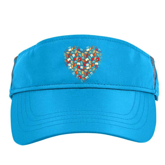 Cute Book Lover Reading Fan Heart Adult Drive Performance Visor