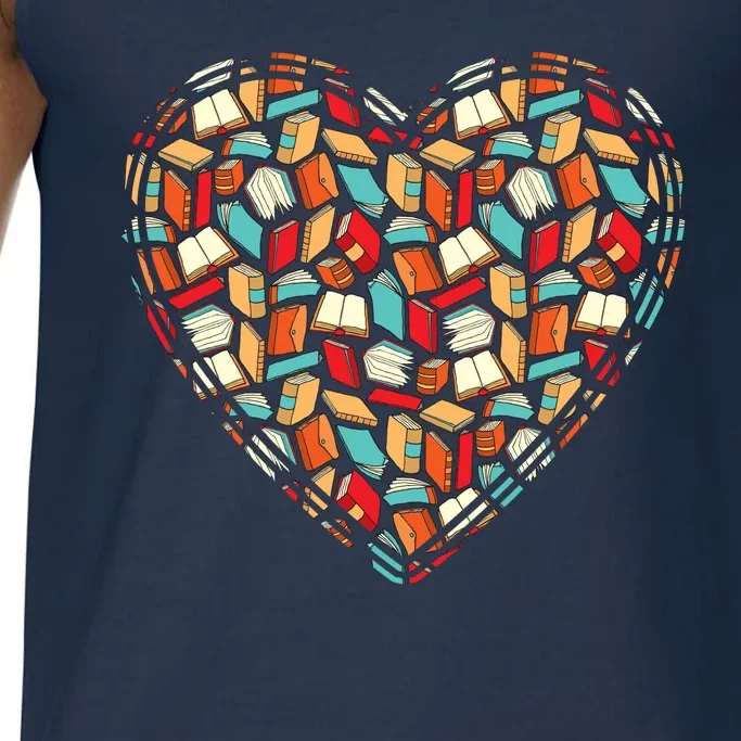 Cute Book Lover Reading Fan Heart Comfort Colors® Tank Top