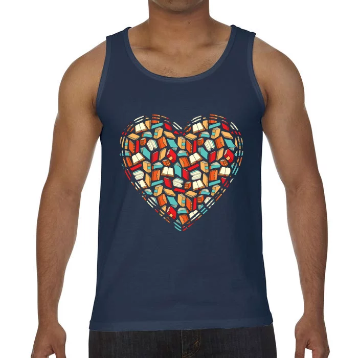 Cute Book Lover Reading Fan Heart Comfort Colors® Tank Top