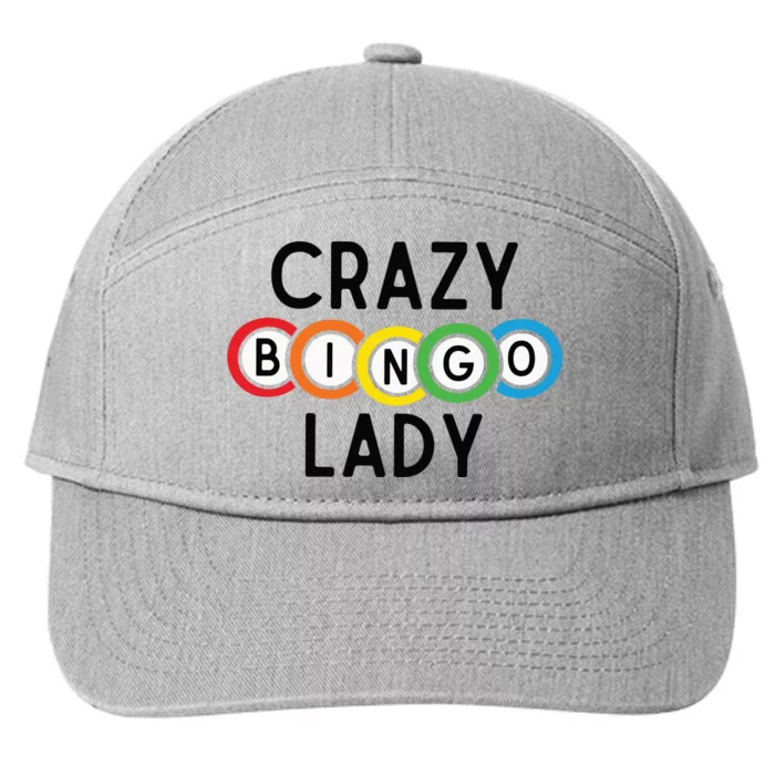 Crazy Bingo Lady 7-Panel Snapback Hat