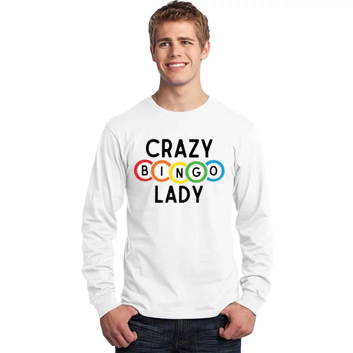 Crazy Bingo Lady Tall Long Sleeve T-Shirt