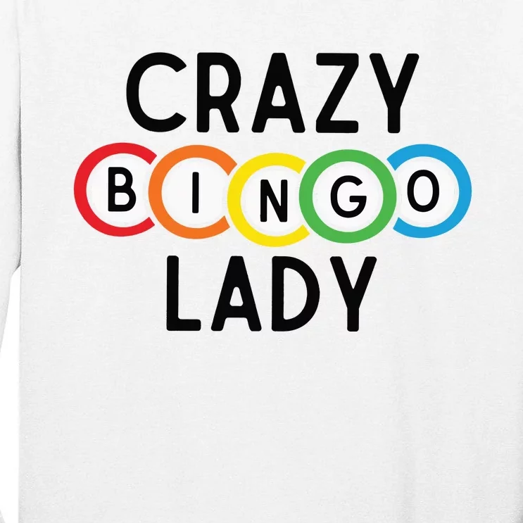 Crazy Bingo Lady Tall Long Sleeve T-Shirt