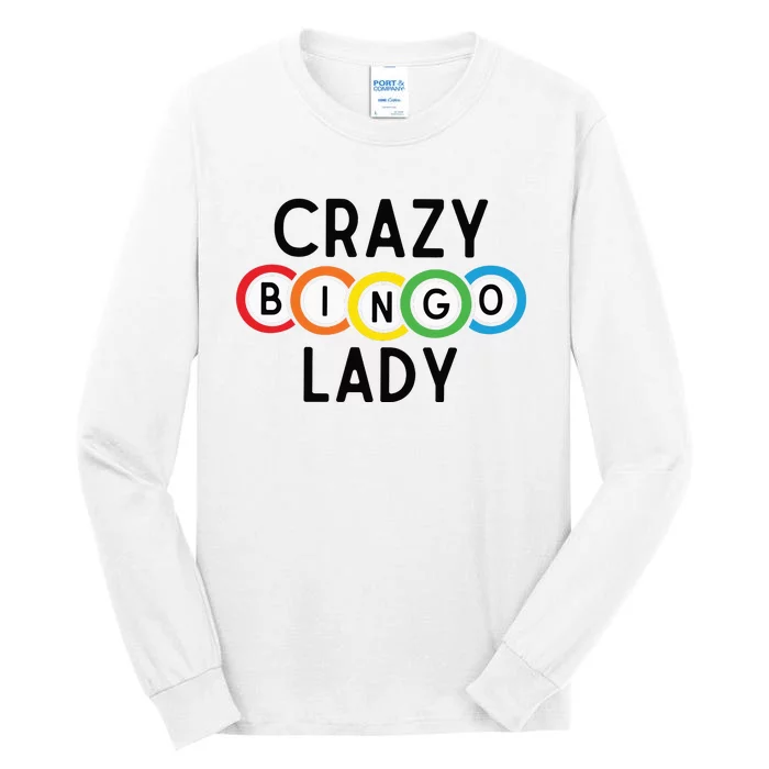 Crazy Bingo Lady Tall Long Sleeve T-Shirt