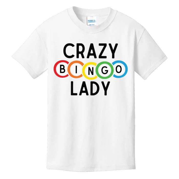 Crazy Bingo Lady Kids T-Shirt