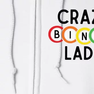 Crazy Bingo Lady Full Zip Hoodie