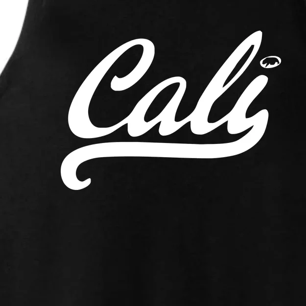 Cali Black Logo Ladies Tri-Blend Wicking Tank