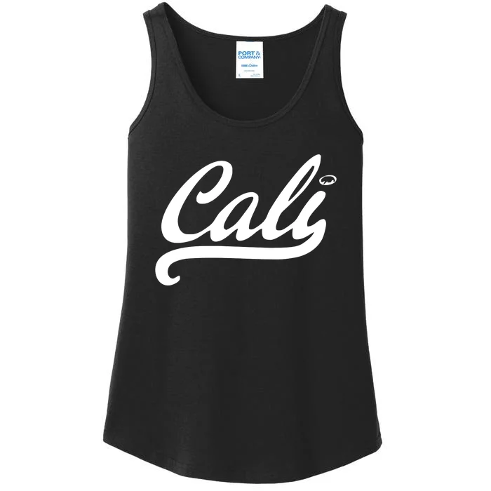 Cali Black Logo Ladies Essential Tank