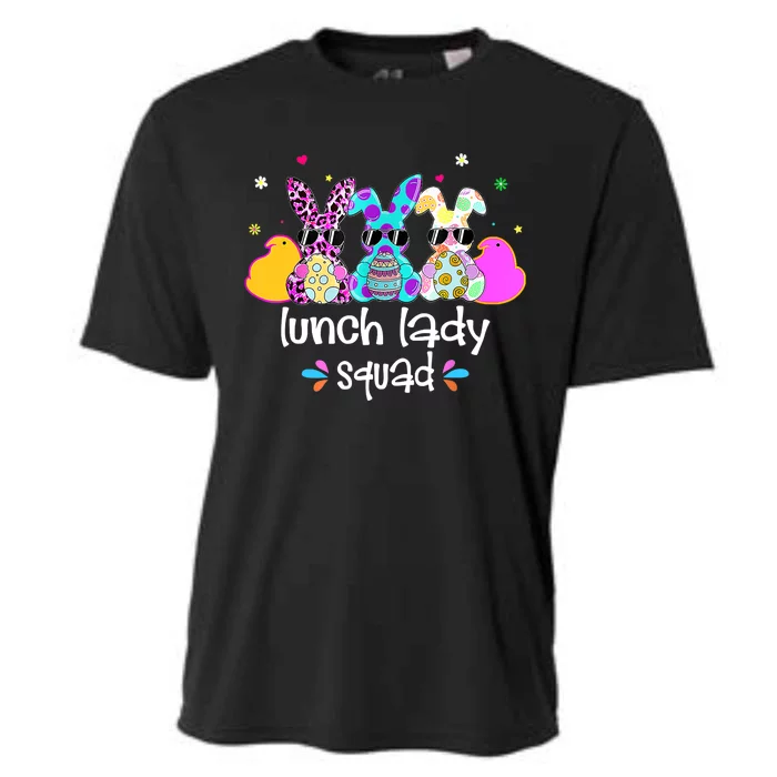 Cute Bunnies Lunch Lady Squad Bunny Happy Easter Cooling Performance Crew T-Shirt