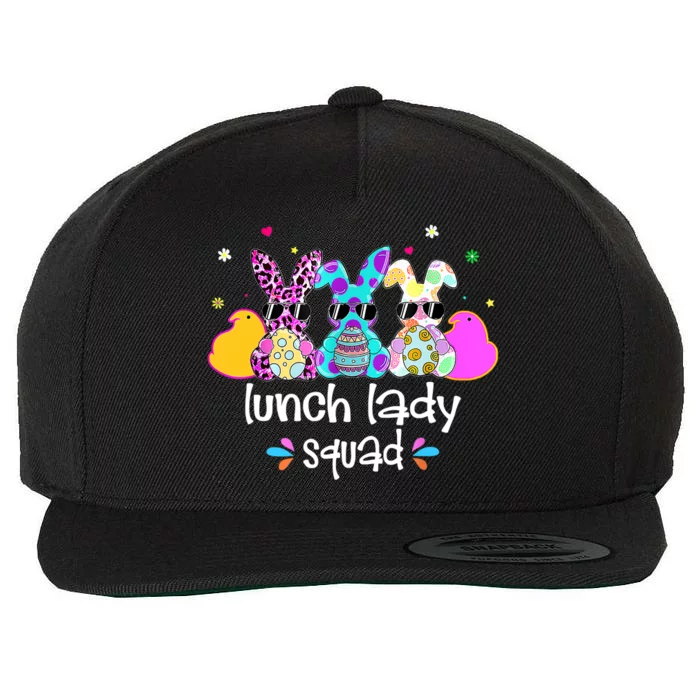 Cute Bunnies Lunch Lady Squad Bunny Happy Easter Wool Snapback Cap