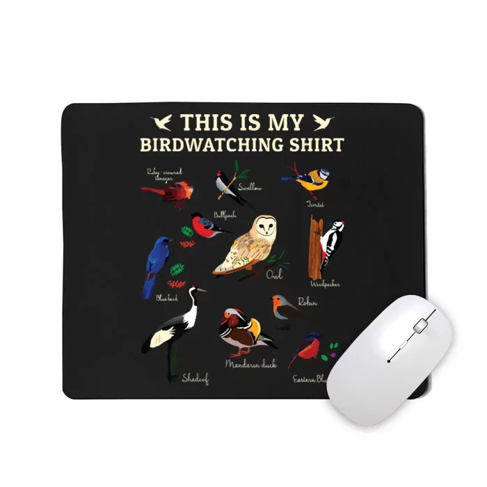 Cool Bird Lover Birdwatching Present Birdwatcher Birder Gift Mousepad