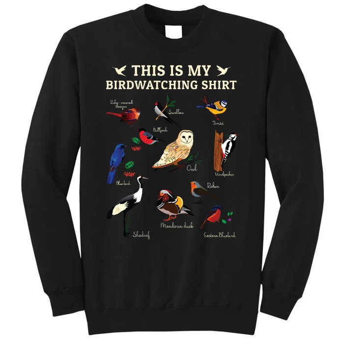 Cool Bird Lover Birdwatching Present Birdwatcher Birder Gift Tall Sweatshirt