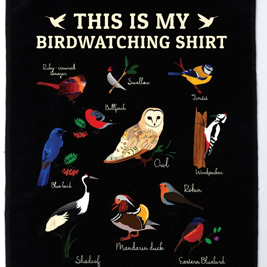 Cool Bird Lover Birdwatching Present Birdwatcher Birder Gift Platinum Collection Golf Towel