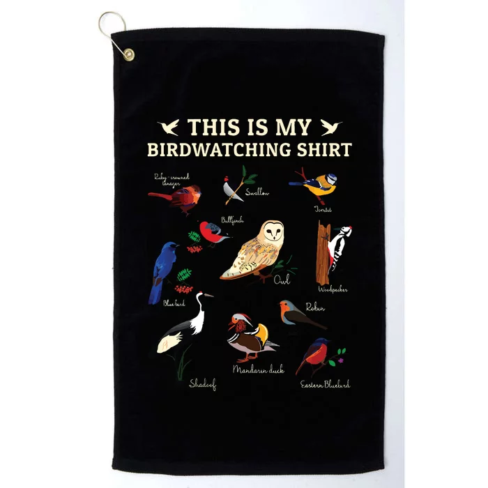 Cool Bird Lover Birdwatching Present Birdwatcher Birder Gift Platinum Collection Golf Towel