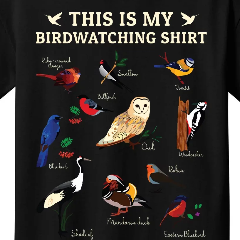 Cool Bird Lover Birdwatching Present Birdwatcher Birder Gift Kids T-Shirt