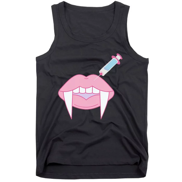 Cute Botox Lip Filler Nurse Injector Esthetician Halloween Tank Top