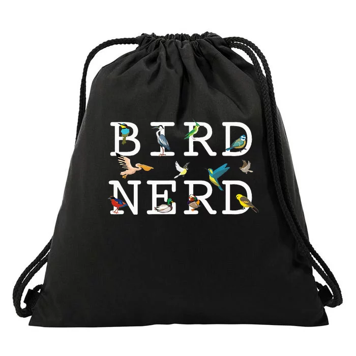 Cool Bird Lover Birdwatching Present Birdwatcher Birder Gift Drawstring Bag