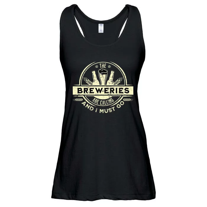 Craft Beer Lover Craft Breweries Are Calling And I Must Go Ladies Essential Flowy Tank