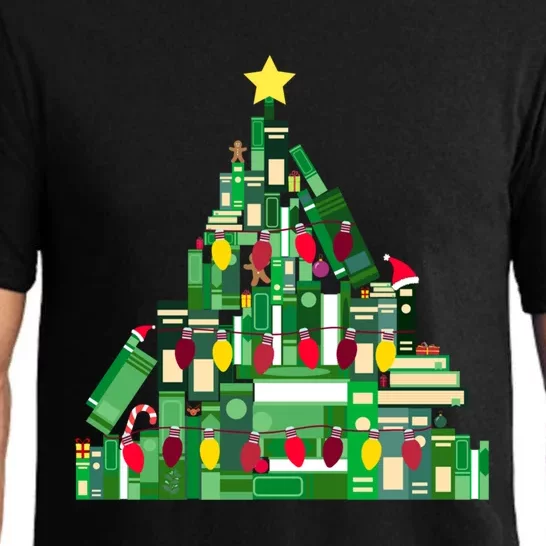 Christmas Book Lover Xmas Tree Reading Nerd Great Gift Pajama Set