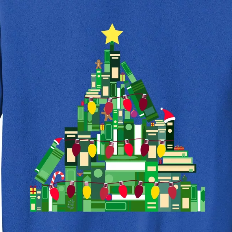 Christmas Book Lover Xmas Tree Reading Nerd Great Gift Tall Sweatshirt