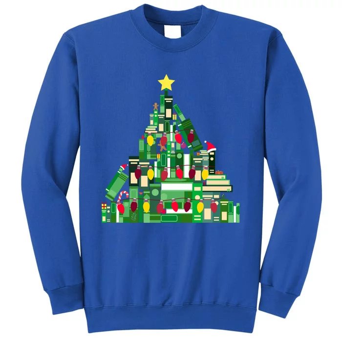 Christmas Book Lover Xmas Tree Reading Nerd Great Gift Tall Sweatshirt