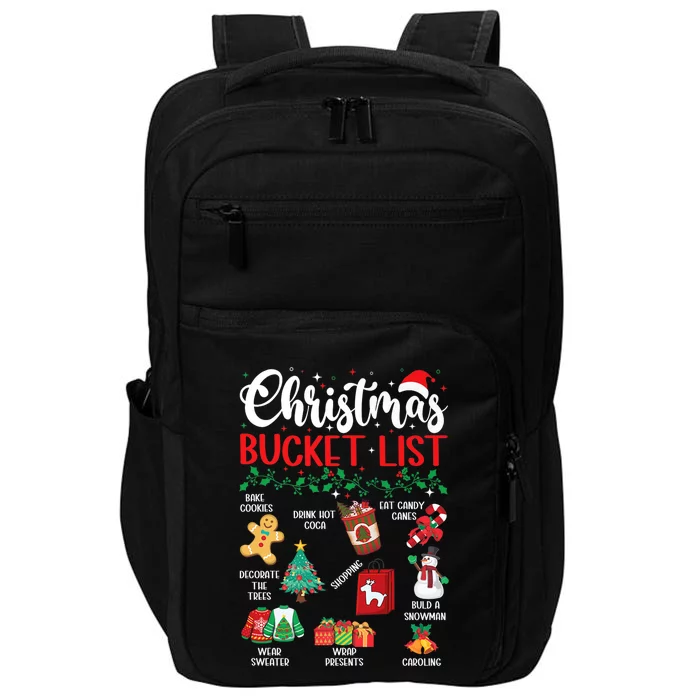 Christmas Bucket List Xmas Party Gift Impact Tech Backpack