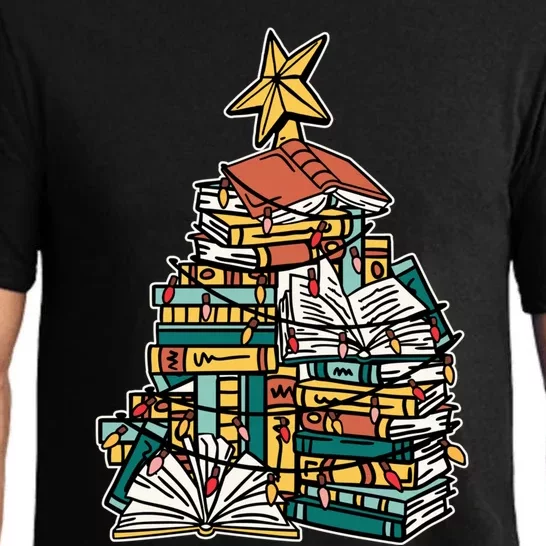 Christmas Book Lover Xmas Tree Reading Nerd Cool Gift Pajama Set