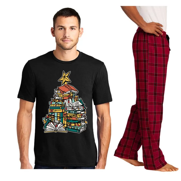 Christmas Book Lover Xmas Tree Reading Nerd Cool Gift Pajama Set