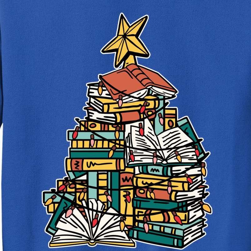 Christmas Book Lover Xmas Tree Reading Nerd Cool Gift Tall Sweatshirt