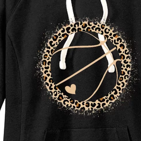 Cute Basketball Leopard Print Basketball Lover Women's Fleece Hoodie