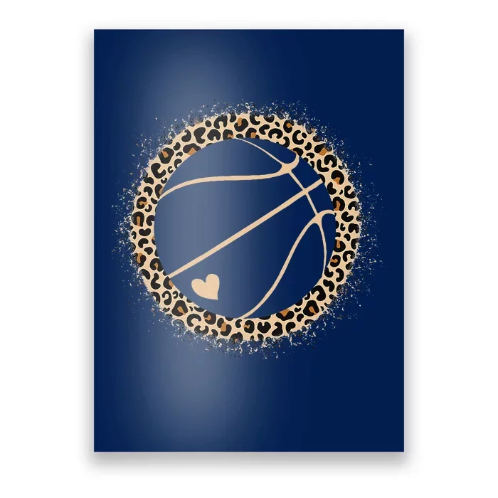 Cute Basketball Leopard Print Basketball Lover Poster