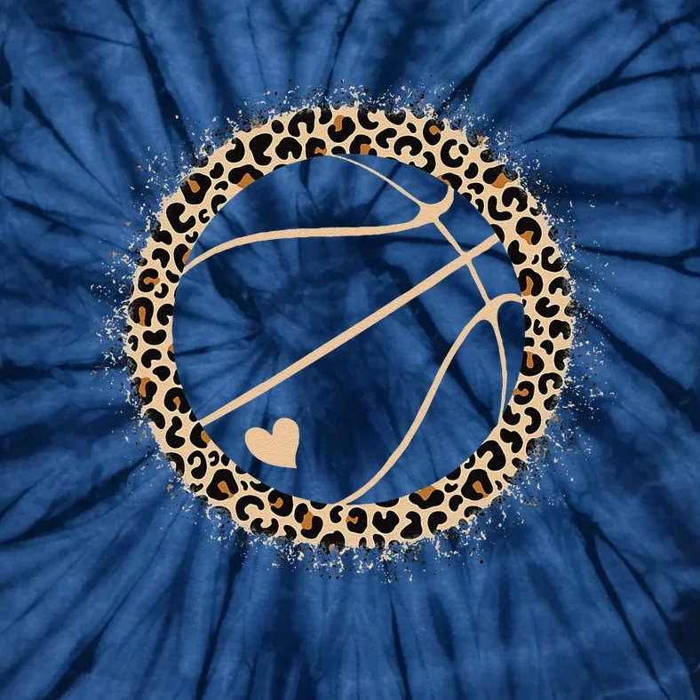 Cute Basketball Leopard Print Basketball Lover Tie-Dye T-Shirt