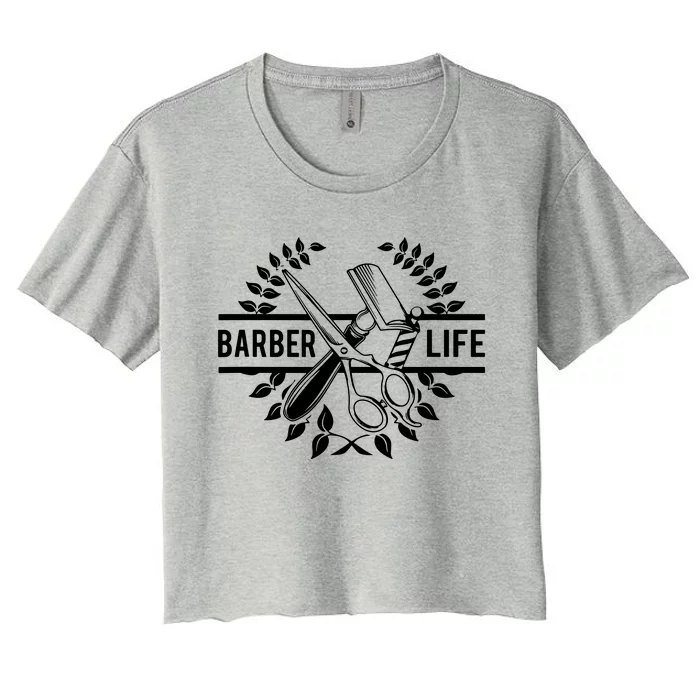 Cool Barber Life Women's Crop Top Tee