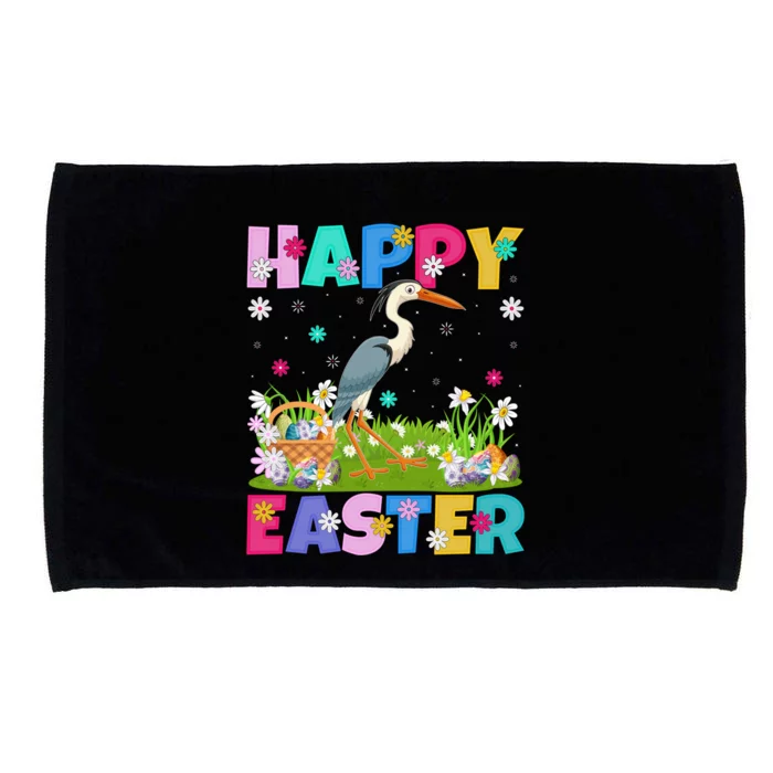 Crane Bird Lover Happy Easter Bunny Crane Easter Sunday Gift Microfiber Hand Towel