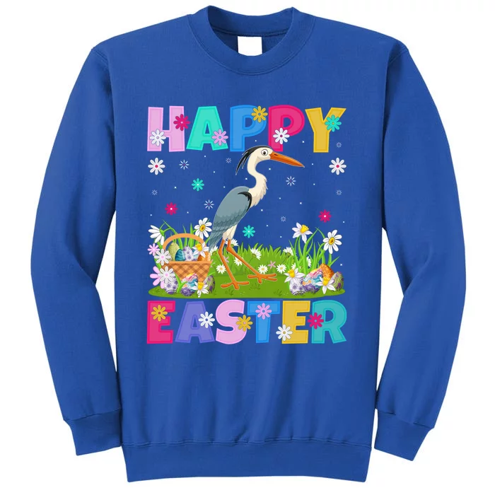 Crane Bird Lover Happy Easter Bunny Crane Easter Sunday Gift Sweatshirt