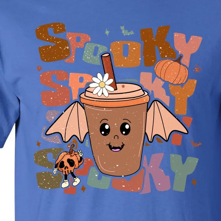 Cute Boo Latte Coffee Halloween Spooky Season Fall Coffee Gift Tall T-Shirt