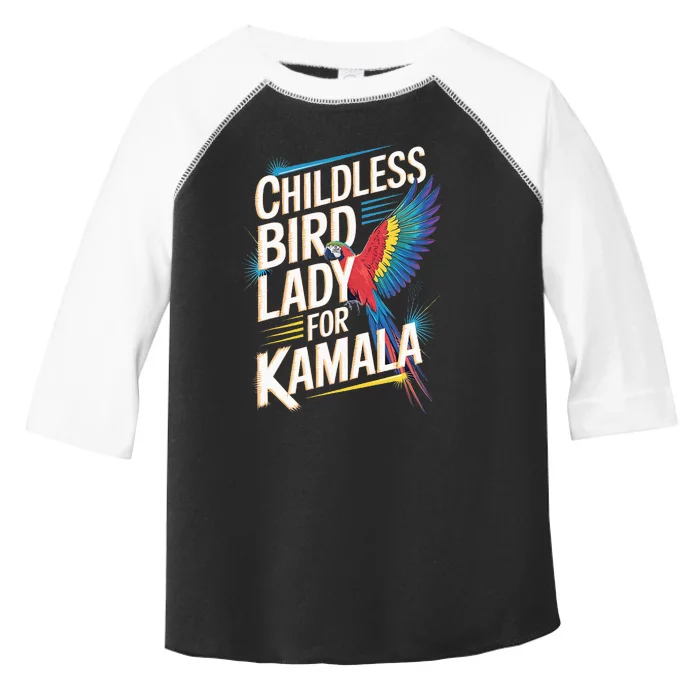 Childless Bird Lady For Kamala Harris 2024 Bird Lover Parrot Toddler Fine Jersey T-Shirt