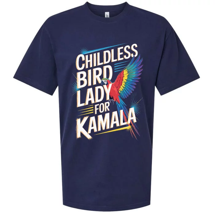 Childless Bird Lady For Kamala Harris 2024 Bird Lover Parrot Sueded Cloud Jersey T-Shirt