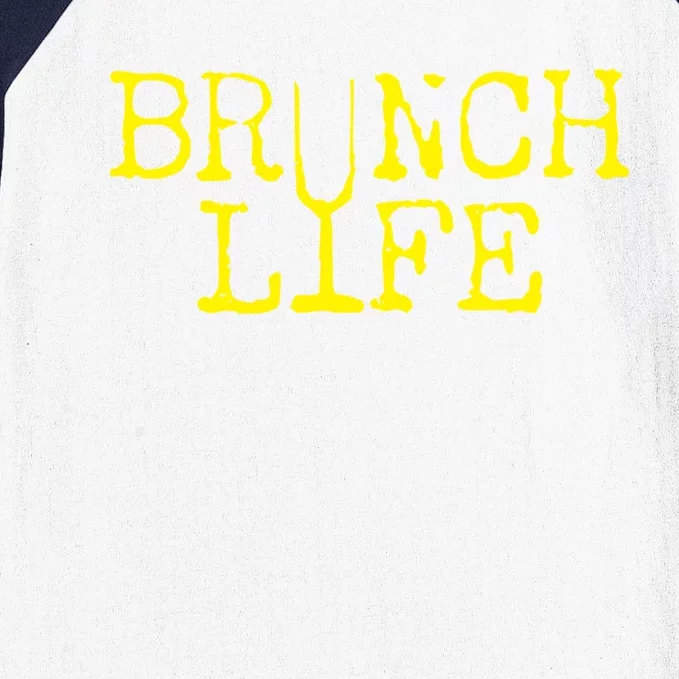 Cute Brunch Life Wine Glass Mimosas Party Gift Baseball Sleeve Shirt