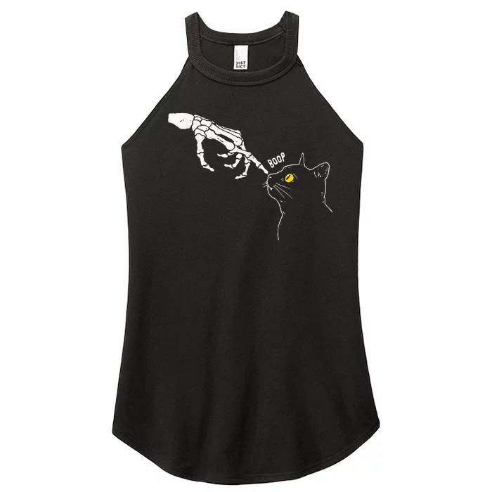 Cat Black Lover Skeleton Hand Boop Women’s Perfect Tri Rocker Tank